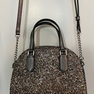 Kate Spade Rare Riley High Golden and Silver High Glitter Bag 9.75w x 7.5h